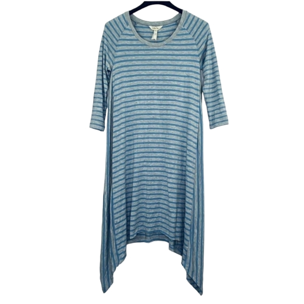 🪻BOGO🪻 MATILDA JANE Dress‎ Blue and Gray Stripes Size Med